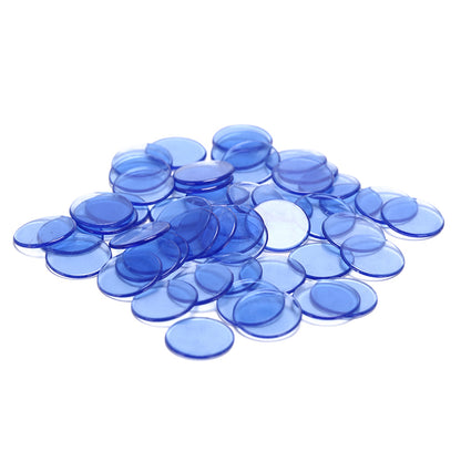 Round Transparent Poker Chips Set (50 Pieces) b by HitMyNeed