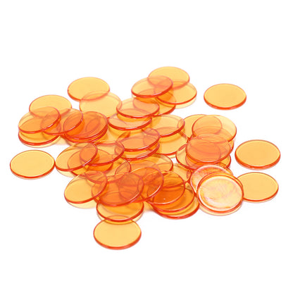 Round Transparent Poker Chips Set (50 Pieces) e by HitMyNeed