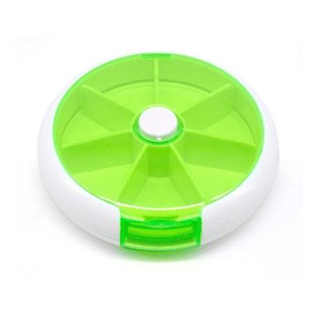 Round Weekly Pill Organizer with 7 Compartments by HitMyNeed