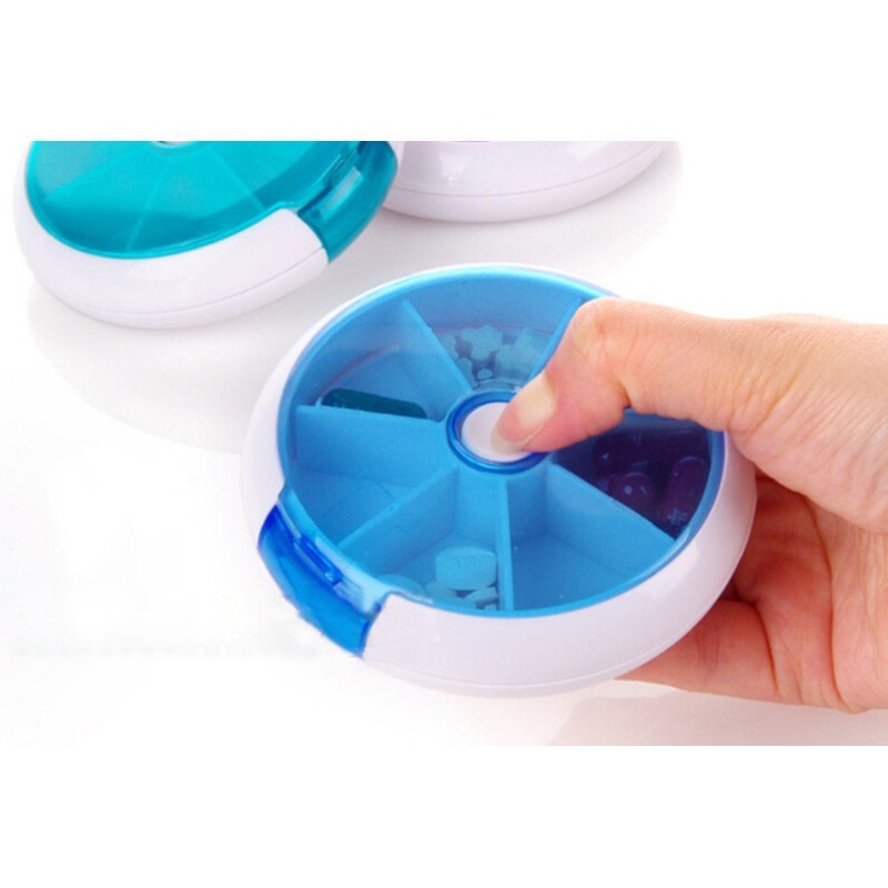 Round Weekly Pill Organizer with 7 Compartments by HitMyNeed