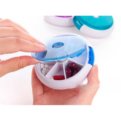 Round Weekly Pill Organizer with 7 Compartments by HitMyNeed