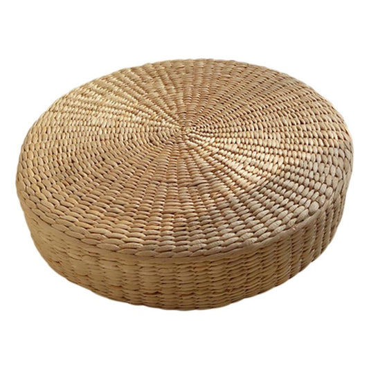 Round Wicker Floor Cushion Pillow, 40 cm by HitMyNeed