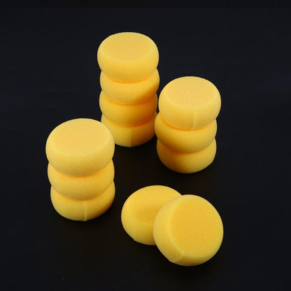 Round Yellow Art Sponges Set (12 Pack) by HitMyNeed