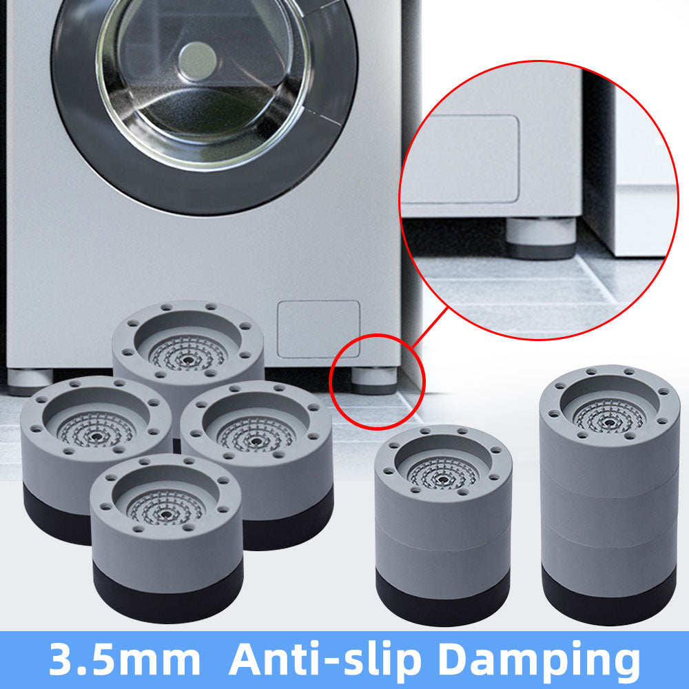 Rubber Anti-Vibration Washing Machine Foot Pads (4pc) by HitMyNeed