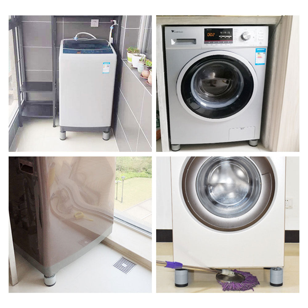 Rubber Anti-Vibration Washing Machine Foot Pads (4pc) by HitMyNeed