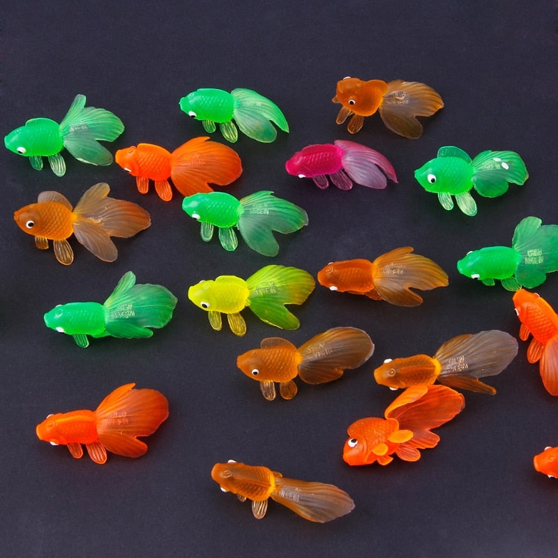Rubber Fake Goldfish Toys, 20 Pack by HitMyNeed
