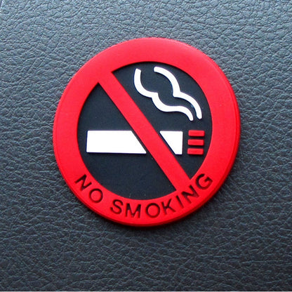 Rubber No Smoking Car Sticker, 5cm Waterproof Sign by HitMyNeed