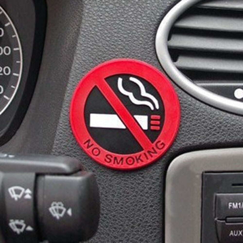 Rubber No Smoking Car Sticker, 5cm Waterproof Sign by HitMyNeed