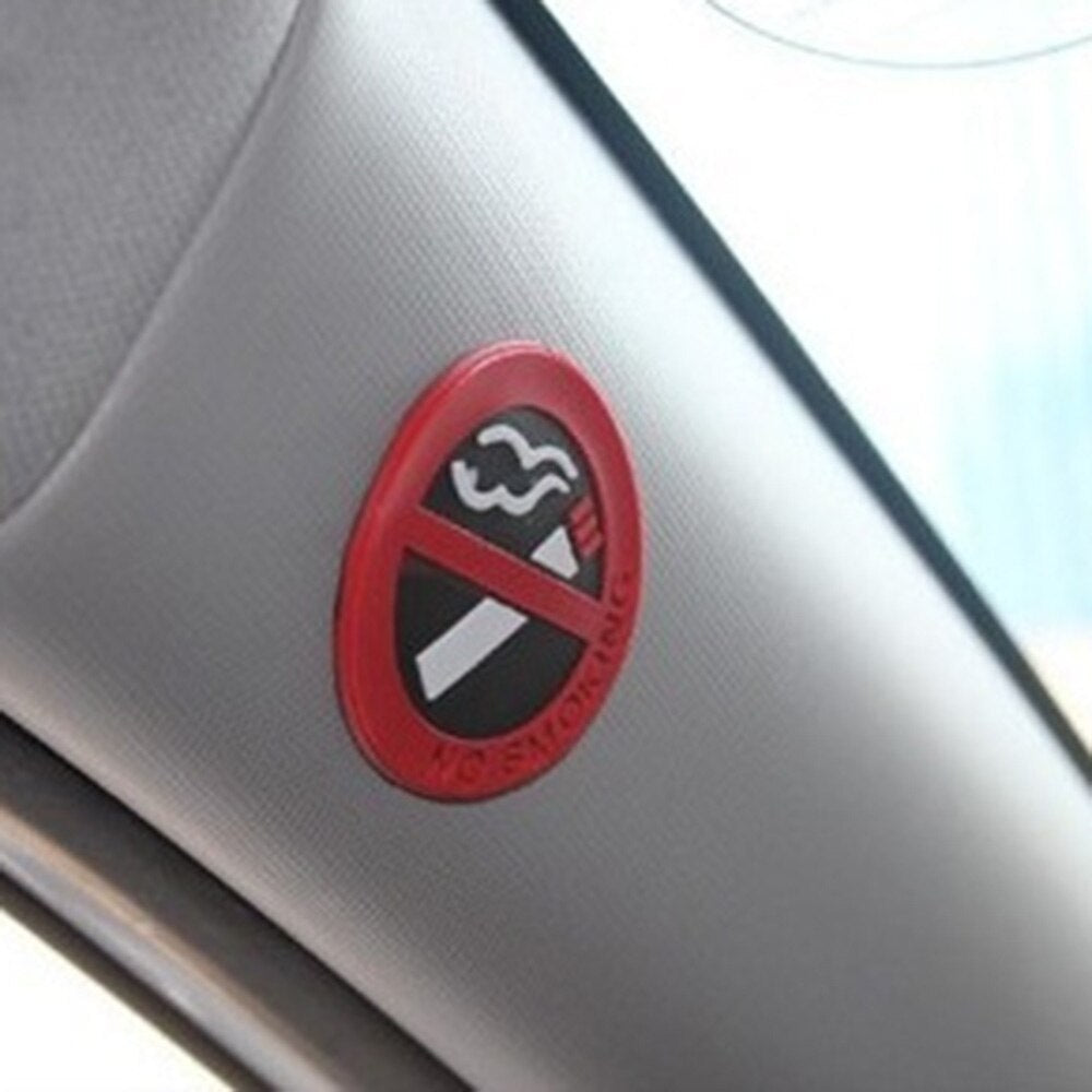 Rubber No Smoking Car Sticker, 5cm Waterproof Sign by HitMyNeed