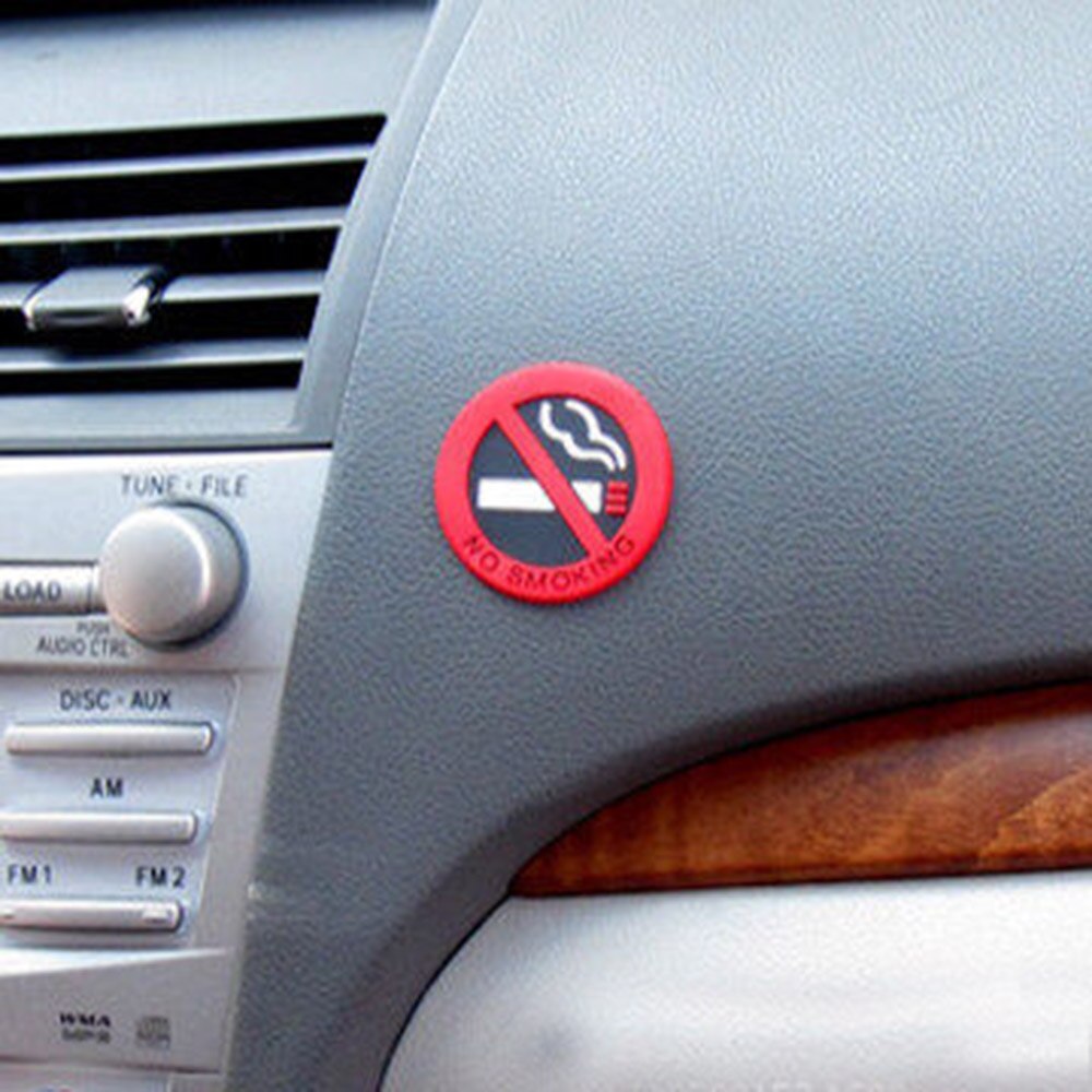 Rubber No Smoking Car Sticker, 5cm Waterproof Sign by HitMyNeed