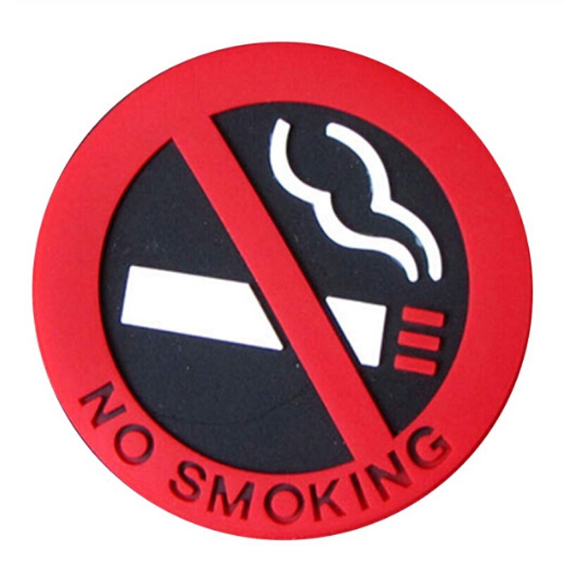 Rubber No Smoking Car Sticker, 5cm Waterproof Sign by HitMyNeed