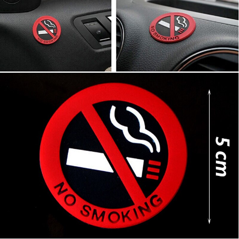 Rubber No Smoking Car Sticker, 5cm Waterproof Sign by HitMyNeed
