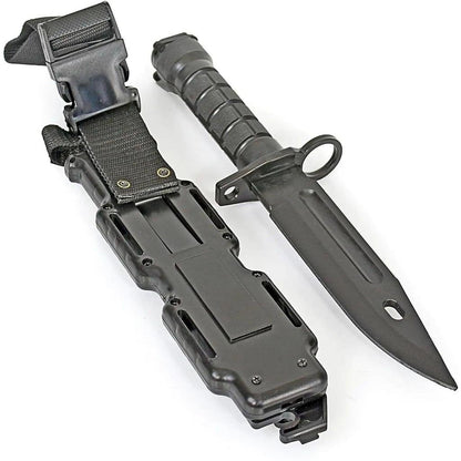 Rubber Training Knife with Sheath - Flexible Dagger Prop black by HitMyNeed