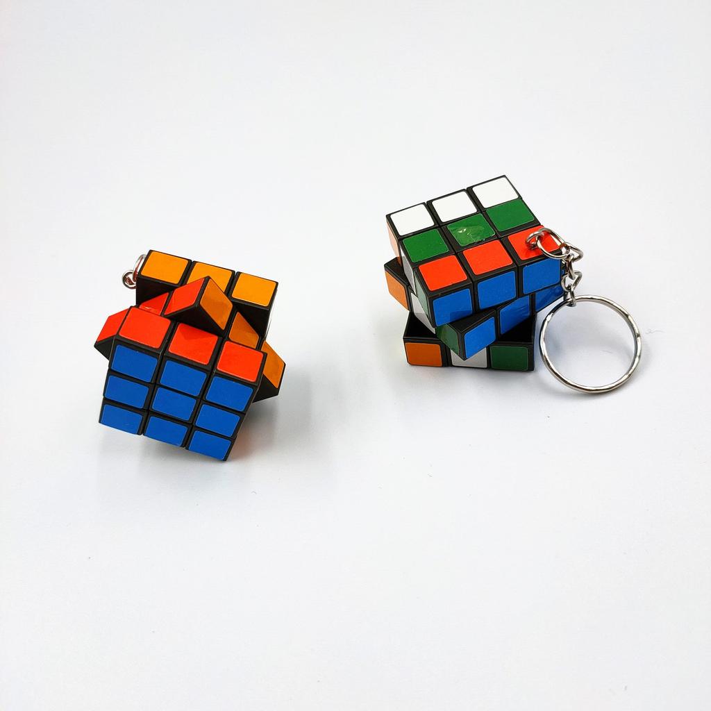 Rubik's Cube Keychain 3x3 Mini Puzzle by HitMyNeed