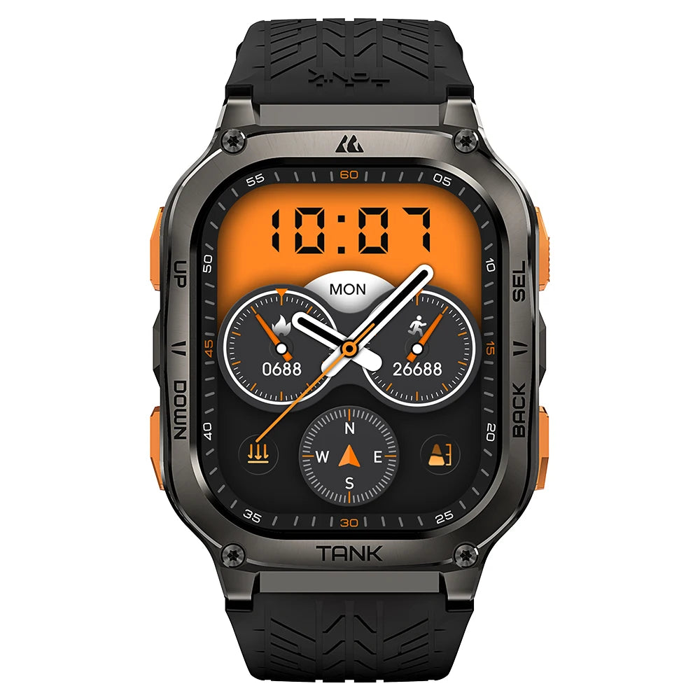Rugged GPS Smartwatch with AMOLED AOD Display by HitMyNeed