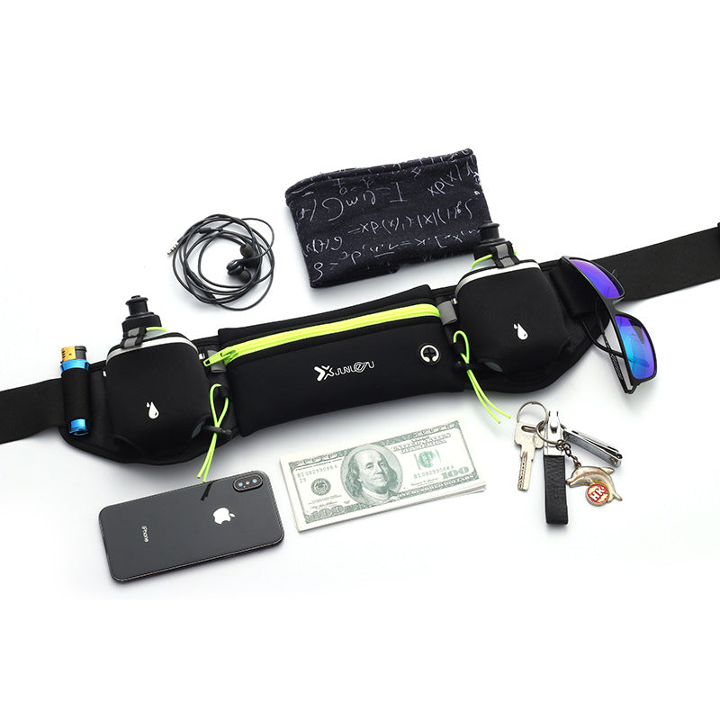 Running Belt with 2 Bottles and Reflective Zipper by HitMyNeed