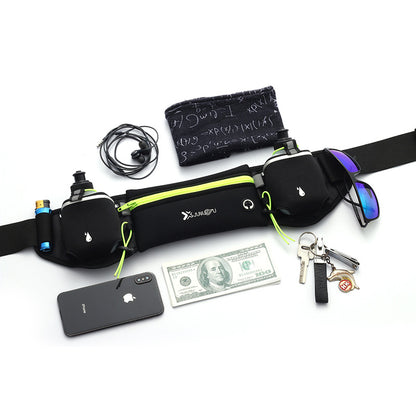 Running Belt with 2 Bottles and Reflective Zipper by HitMyNeed