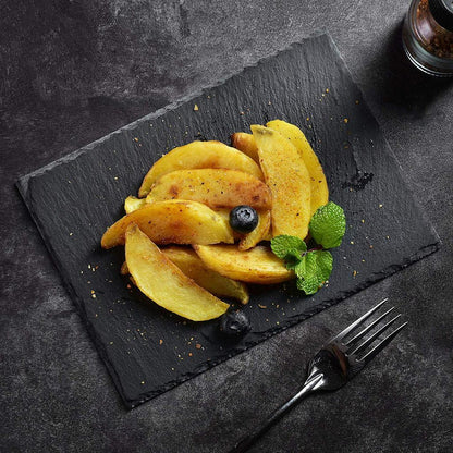 Rustic Black Slate Serving Plates Set of 6 by HitMyNeed