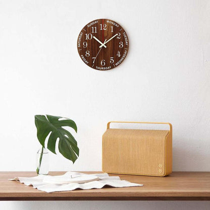 Rustic Glow in the Dark Wooden Wall Clock 12 inch by HitMyNeed