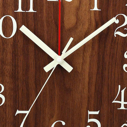 Rustic Glow in the Dark Wooden Wall Clock 12 inch by HitMyNeed