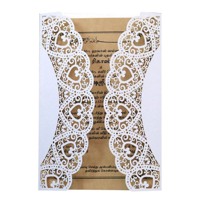 Rustic Laser-Cut Wedding Invitation Envelopes Set by HitMyNeed