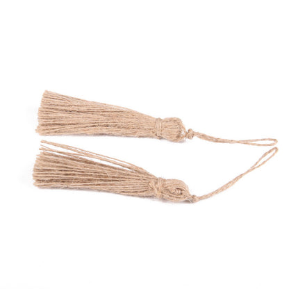 Rustic Natural Jute Tassels Set of 6 by HitMyNeed