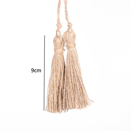 Rustic Natural Jute Tassels Set of 6 by HitMyNeed