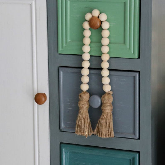 Rustic Natural Wooden Ball Garland Decor by HitMyNeed