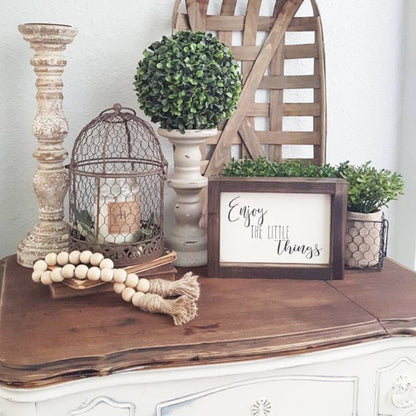 Rustic Natural Wooden Ball Garland Decor by HitMyNeed