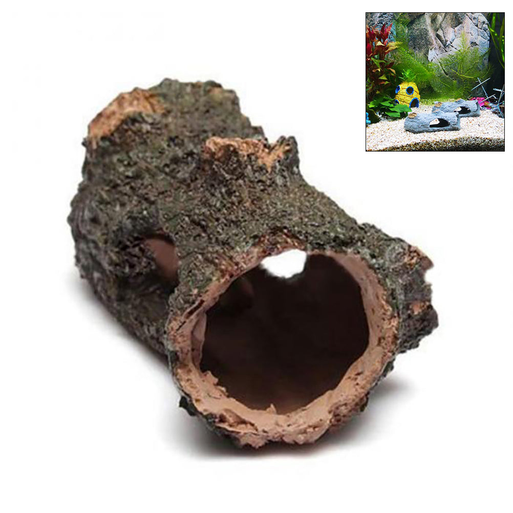 Rustic Resin Fish Tank Log Hideout Ornament by HitMyNeed
