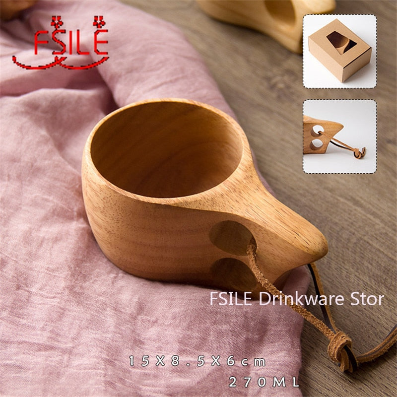 Rustic Wooden Coffee Mug Set of 4 by HitMyNeed