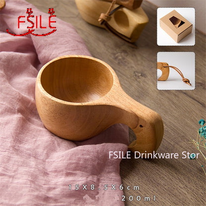 Rustic Wooden Coffee Mug Set of 4 by HitMyNeed