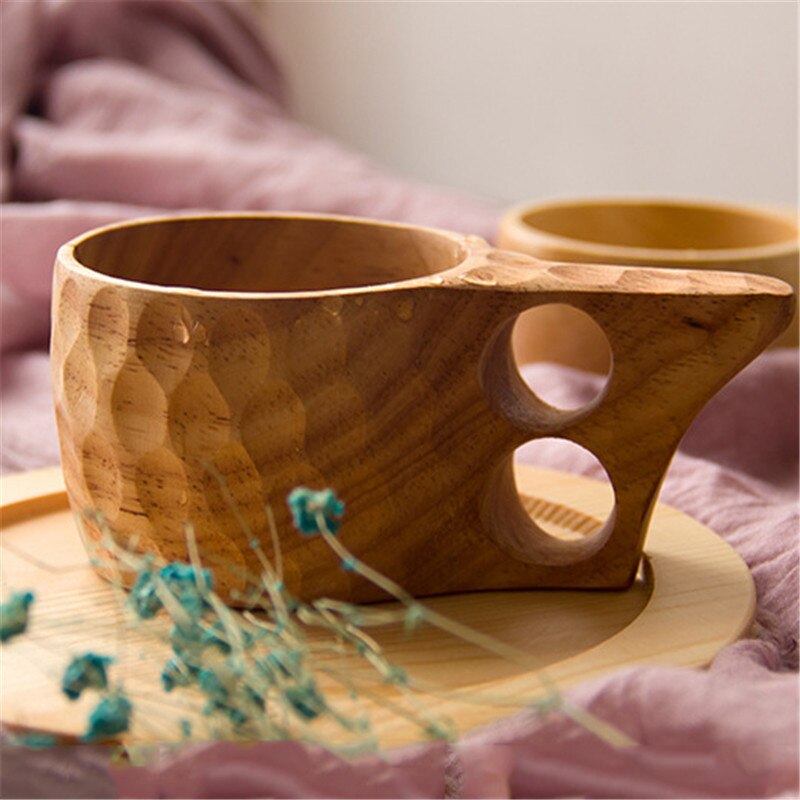 Rustic Wooden Coffee Mug Set of 4 by HitMyNeed