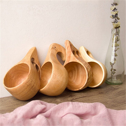 Rustic Wooden Coffee Mug Set of 4 by HitMyNeed