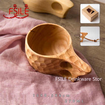 Rustic Wooden Coffee Mug Set of 4 by HitMyNeed