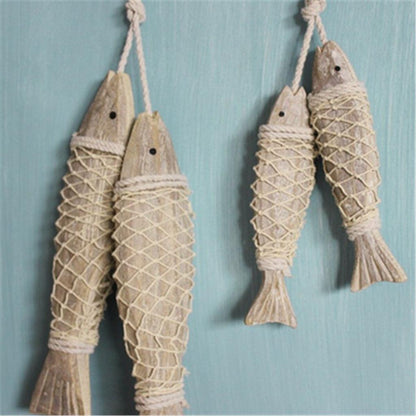 Rustic Wooden Hanging Fish Wall Decor by HitMyNeed
