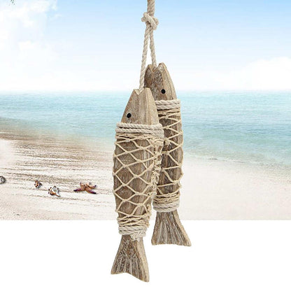 Rustic Wooden Hanging Fish Wall Decor by HitMyNeed