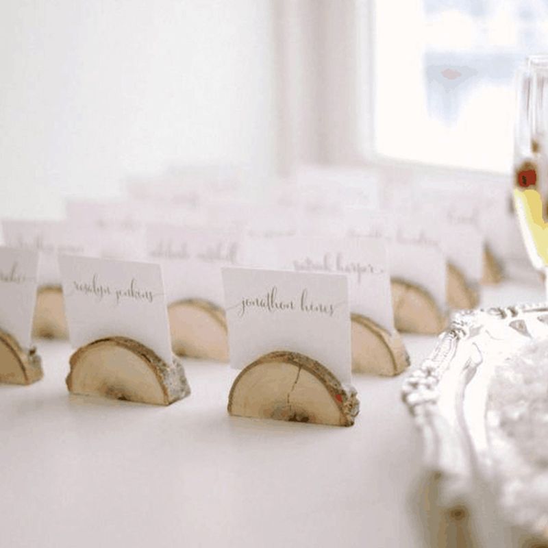 Rustic Wooden Table Number Holders Set of 10 by HitMyNeed