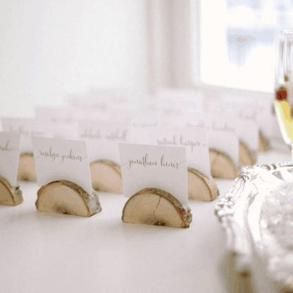 Rustic Wooden Table Number Holders Set of 10 by HitMyNeed