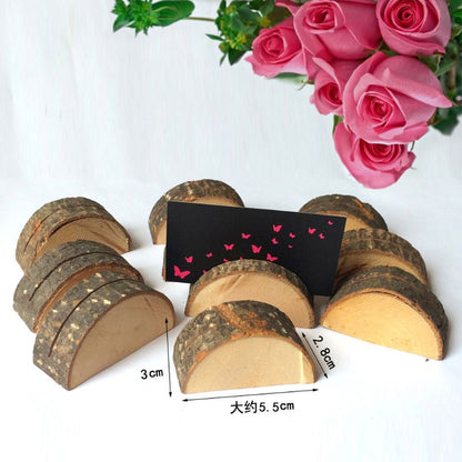Rustic Wooden Table Number Holders Set of 10 by HitMyNeed