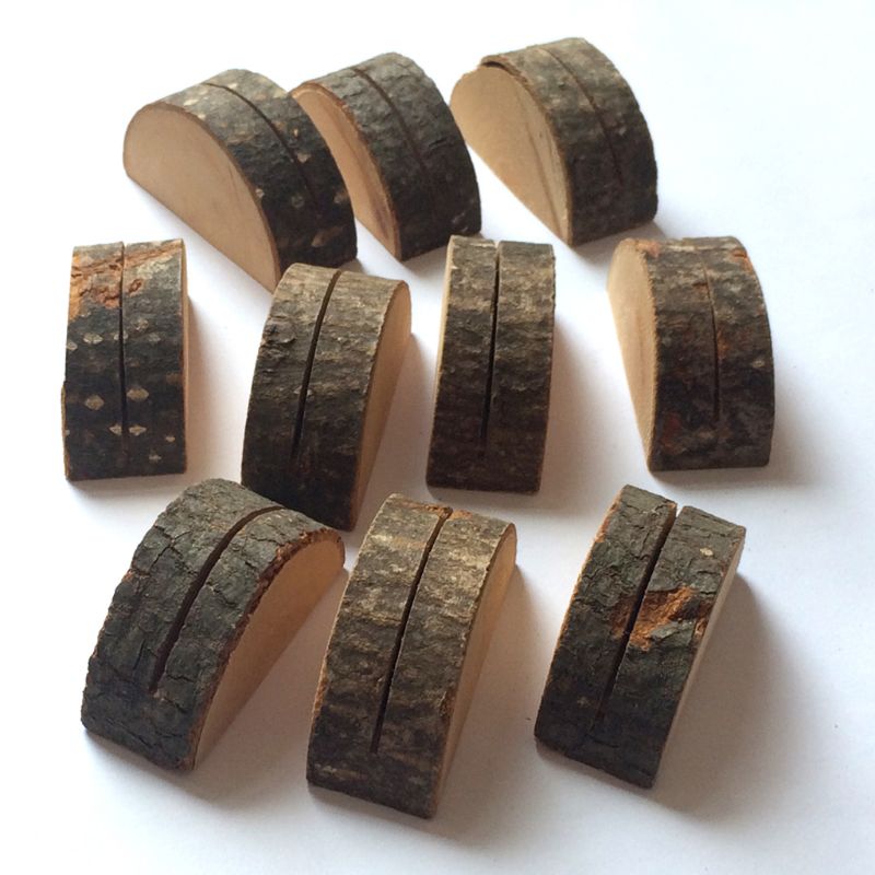 Rustic Wooden Table Number Holders Set of 10 by HitMyNeed