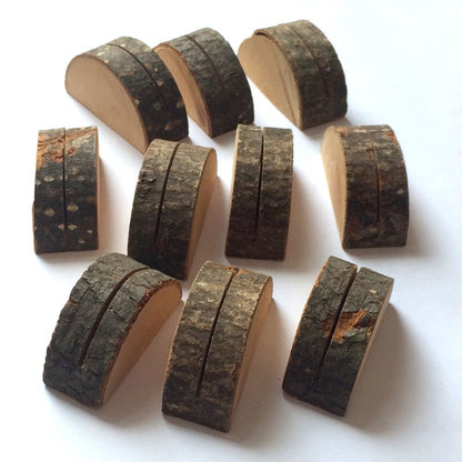 Rustic Wooden Table Number Holders Set of 10 by HitMyNeed