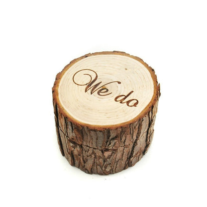 Rustic Wooden Wedding Ring Holder Box by HitMyNeed