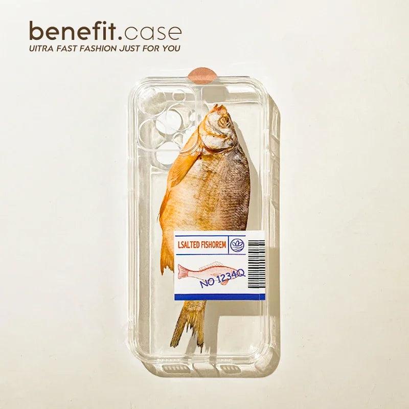 Salted Fish Transparent TPU Case for iPhone for-iphone-13-pro fish by HitMyNeed