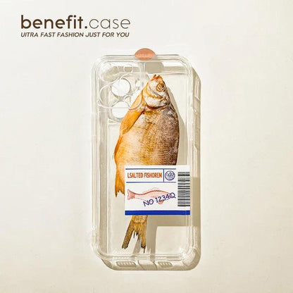 Salted Fish Transparent TPU Case for iPhone for-iphone-13-pro fish by HitMyNeed