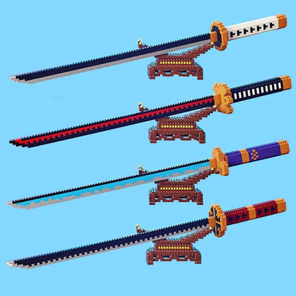 Samurai Katana Sword Building Block Display Set by HitMyNeed