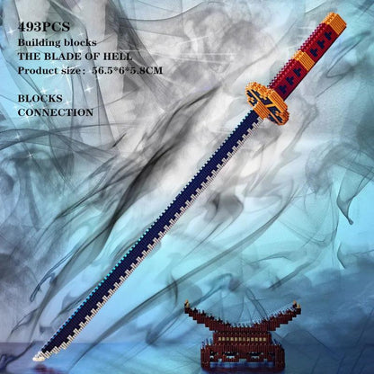 Samurai Katana Sword Building Block Display Set by HitMyNeed