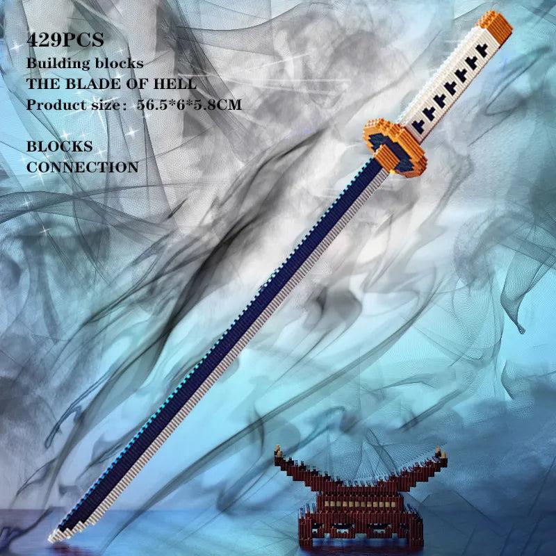 Samurai Katana Sword Building Block Display Set by HitMyNeed
