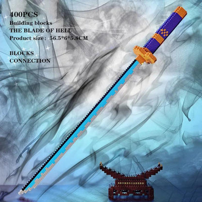 Samurai Katana Sword Building Block Display Set by HitMyNeed