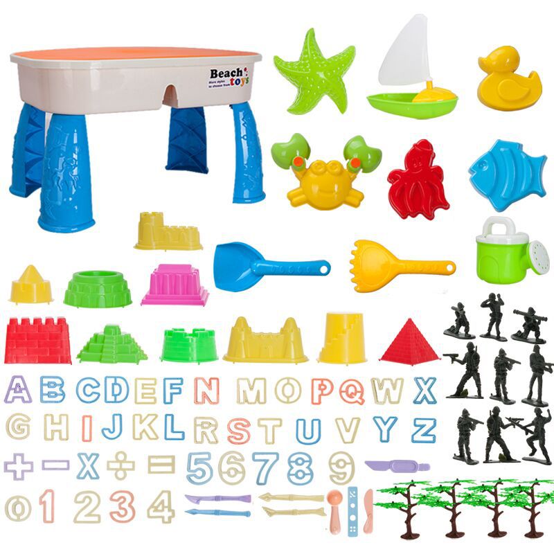 Sand and Water Table Play Set with Learning Molds by HitMyNeed